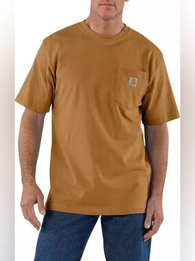 Carhartt Iconic K87 Pocket Tshirt New Color Carhartt Brown Loose Fit Large